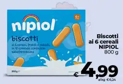 Coop Radenza Biscotti ai 6 cereali NIPPIOL offerta