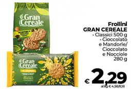 Coop Radenza Frollini Gran Cereale offerta