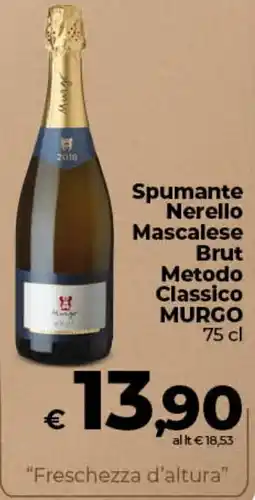 Coop Radenza Spumante Nerello Mascalese Brut Metodo Classico Murgo offerta