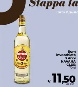 Coop Radenza Rum invecchiato 3 Anni HAVANA CLUB offerta