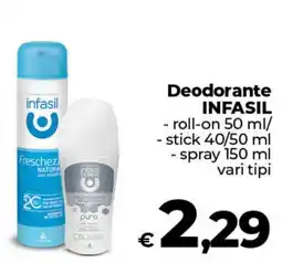 Coop Radenza Deodorante INFASIL offerta