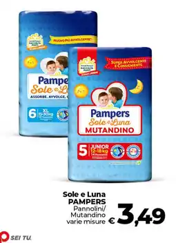 Coop Radenza Pampers Sole e Luna Pannolini/Mutandino offerta