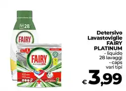 Coop Radenza Detersivo Lavastoviglie Fairy Platinum offerta