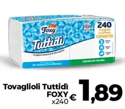 Coop Radenza Tovaglioli Tuttidì Foxy offerta