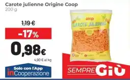 Coop Trentino Carote julienne Origine Coop offerta