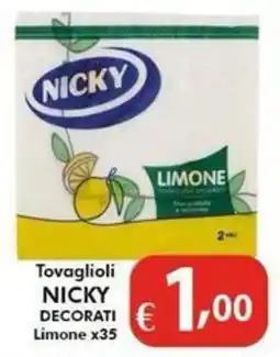 Bernava Tovaglioli Nicky decorati limone offerta