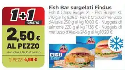 Coop Trentino Fish Bar surgelati Findus offerta