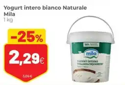 Coop Trentino Yogurt intero bianco Naturale Mila offerta