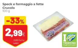 Coop Trentino Speck e formaggio a fette Crucolo offerta