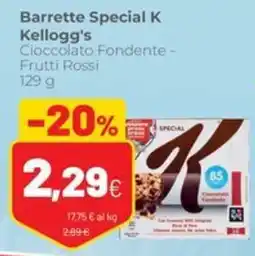 Coop Trentino Barrette Special K Kellogg's Cioccolato Fondente - Frutti Rossi offerta
