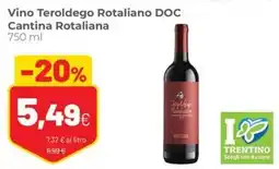 Coop Trentino Vino Teroldego Rotaliano DOC Cantina Rotaliana offerta