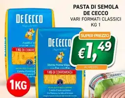 èccoMI De Cecco pasta di semola offerta