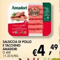 èccoMI Salsiccia di pollo e tacchino Amadori offerta