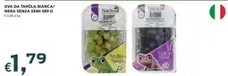 Migross Supermercati e Market Nardino Uva da tavola bianca/nera senza semi offerta