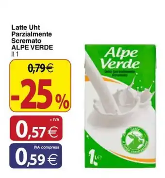 Latte Uht Parzialmente Scremato Alpe Verde