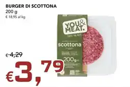 Migross Supermercati e Market Burger di scottona You & Meat. offerta