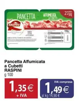 Docks Cash&Carry Raspini Pancetta Affumicata a Cubetti offerta
