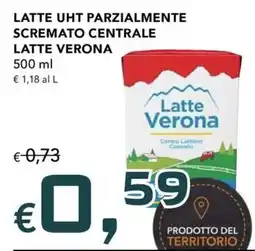 Migross Supermercati e Market Latte UHT parzialmente scremato centrale Latte Verona offerta
