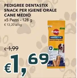 Migross Supermercati e Market Pedigree Dentastix snack per igiene orale cane medio offerta