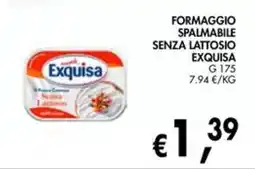 èccoMI Formaggio spalmabile senza lattosio Exquisa offerta