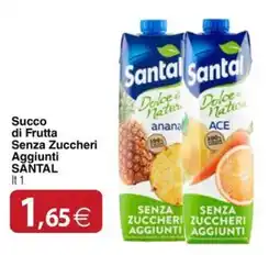 Docks Cash&Carry Succo di Frutta Senza Zuccheri Aggiunti Santal offerta