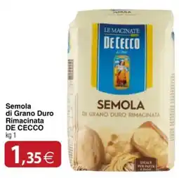 Docks Cash&Carry Semola di Grano Duro Rimacinata De Cecco offerta