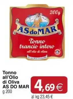 Docks Cash&Carry Tonno trancio intero all'olio di oliva AS DO MAR offerta