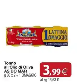 Docks Cash&Carry Tonno all'Olio di Oliva AS DO MAR offerta