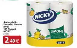 Docks Cash&Carry Asciugatutto Decorato Limone NICKY offerta