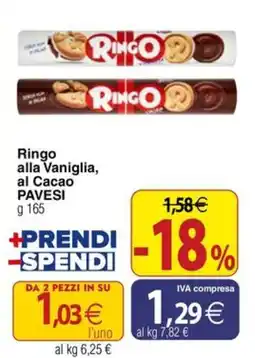Docks Cash&Carry Ringo alla Vaniglia, al Cacao PAVESI offerta