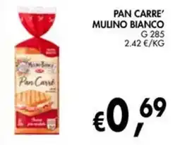 èccoMI Pan Carre' Mulino Bianco offerta