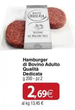 Docks Cash&Carry Hamburger di Bovino Adulto Qualità Dedicata offerta
