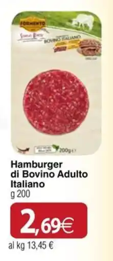Docks Cash&Carry Hamburger di Bovino Adulto Italiano offerta