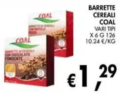 èccoMI Barrette ai cereali Coal offerta