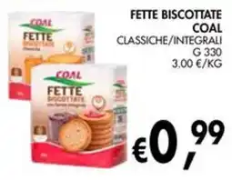 èccoMI Fette biscottate Coal offerta