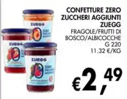 èccoMI Confettura zero zuccheri aggiunti Zuegg offerta