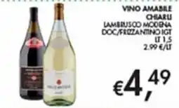 Maxi Coal Vino amabile chiarli offerta