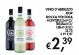 Maxi Coal Vino d'Abruzzo Dop Rocca Ventosa offerta