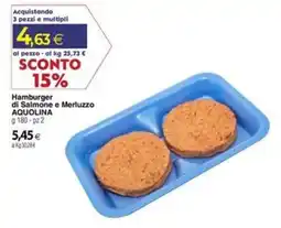 Docks Cash&Carry Hamburger di Salmone e Merluzzo AQUOLINA offerta