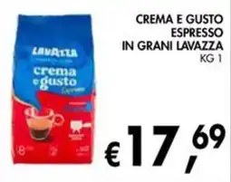 èccoMI Crema e gusto espresso in grani Lavazza offerta