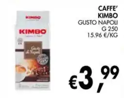 èccoMI Caffè Kimbo Gusto Napoli offerta