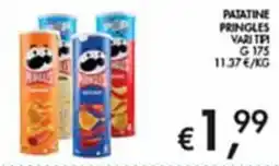 Maxi Coal Patatine Pringles vari tipi offerta