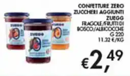 Maxi Coal Confettura zero zuccheri aggiunti Zuegg fragole/frutti di bosco/albicocche offerta