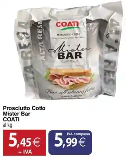 Docks Cash&Carry Coati Prosciutto Cotto Mister Bar offerta