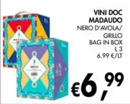 èccoMI Vini doc madaudo nero d'avola/ grillo bag in box offerta