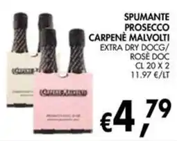 èccoMI Spumante Prosecco Carpenè Malvolti Extra Dry DOCG / Rosé DOC offerta