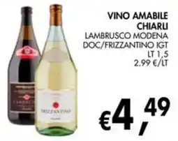 èccoMI Vino amabile chiarli offerta