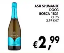 èccoMI Asti spumante docg bosca 1831 offerta