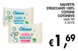 èccoMI Salviette struccanti cotone cotoneve offerta