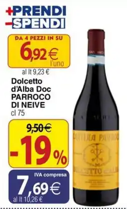 Docks Cash&Carry Dolcetto d'Alba Doc Parroco di Neive offerta